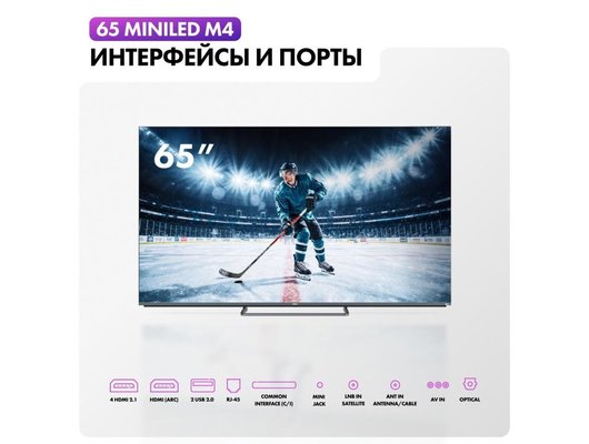 4K (Ultra HD) Smart телевизор HAIER 65 MINILED M4